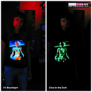 "B.I.O.mechanoid" UV-Blacklight & Glow-In-The-Dark Womens T-shirt